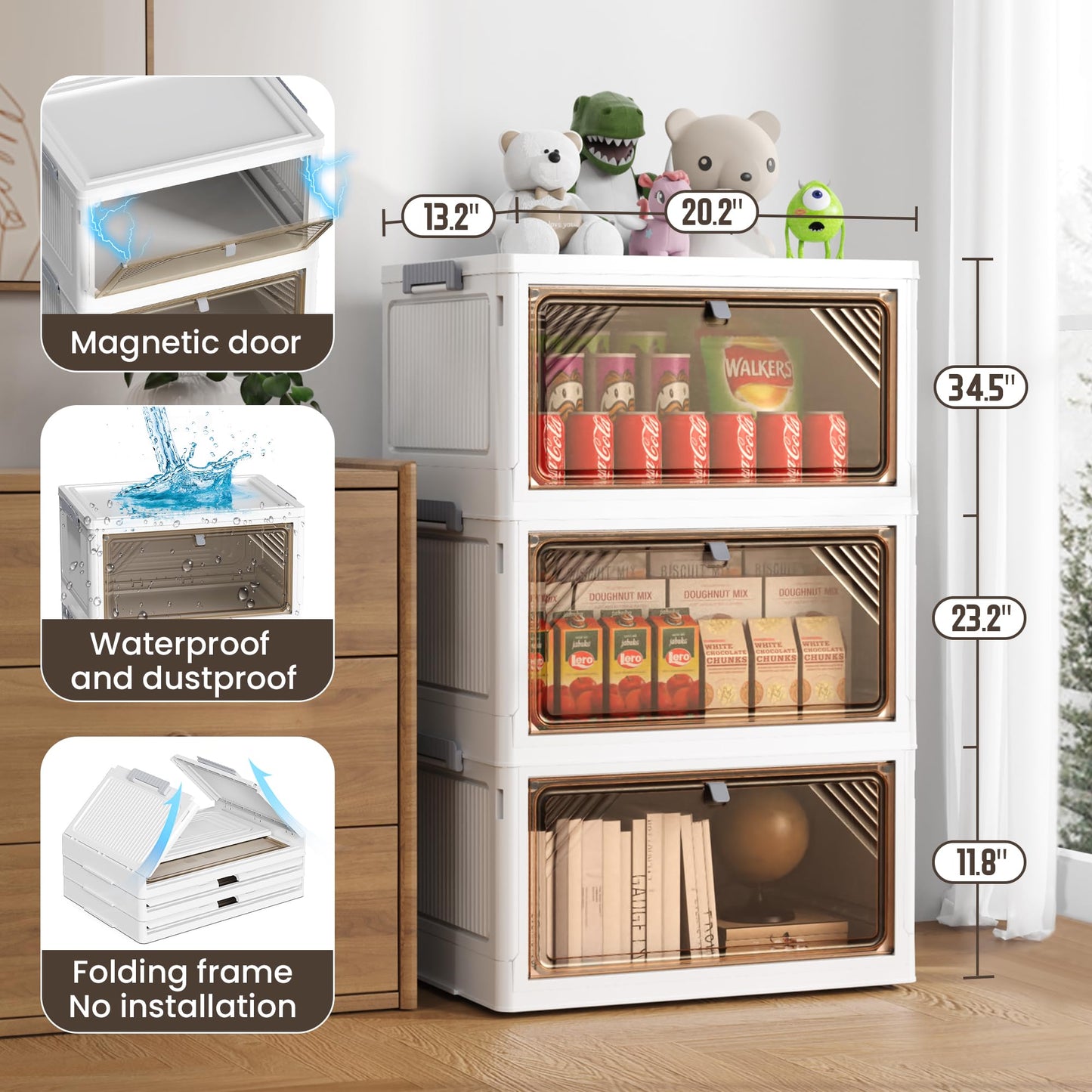 144 Quart AHEONLAR Storage Bins with Lids