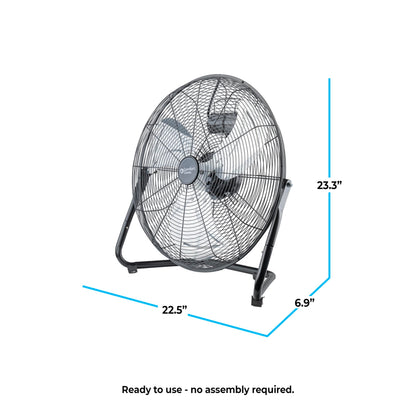 Comfort Zone 20" High-Velocity Industrial Floor Fan