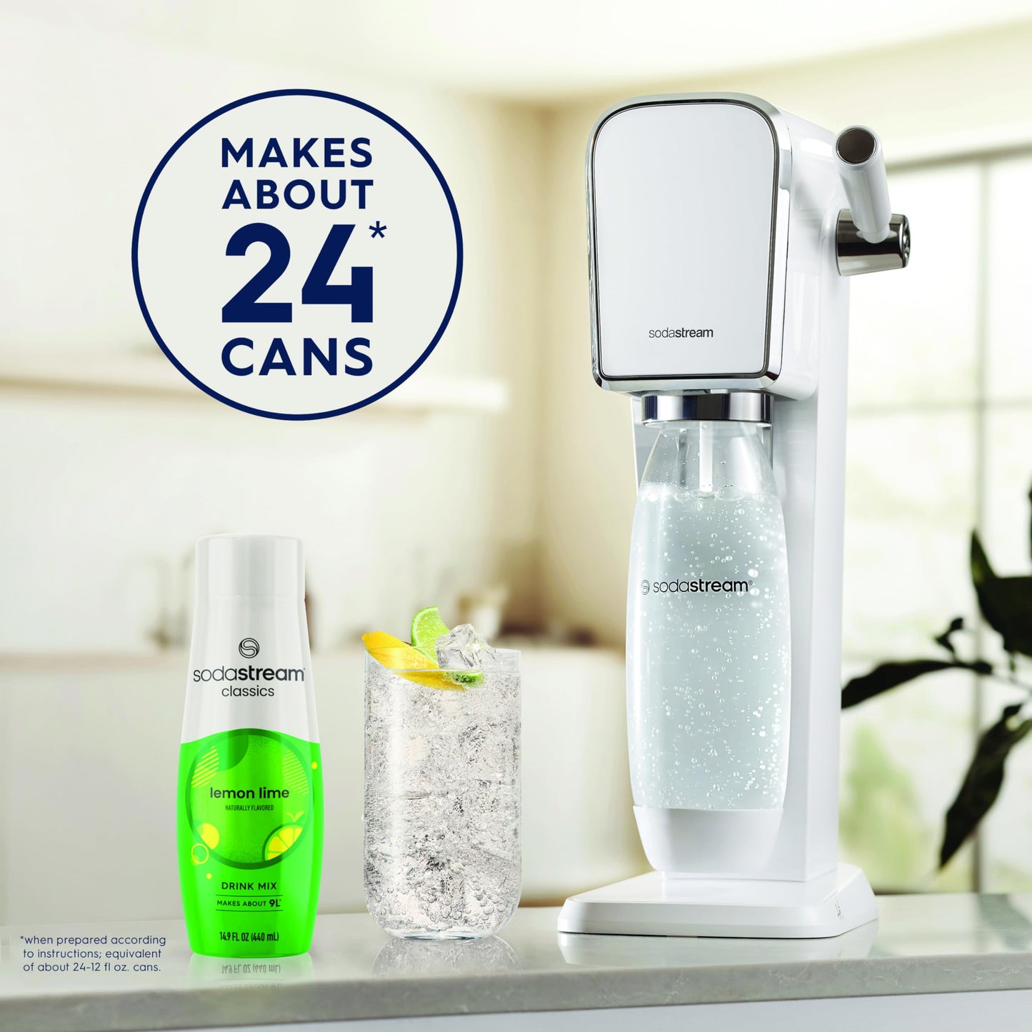 SodaStream Lemon Lime 4-Pack Carbonated Drink Mix