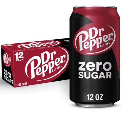 Dr Pepper Zero Sugar 12oz, 12-Pack