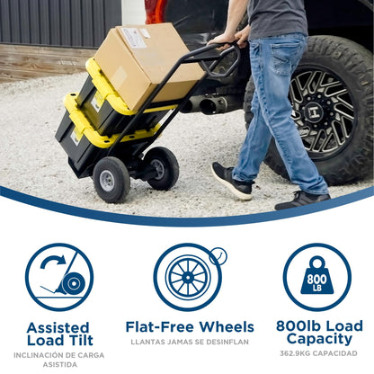COSCO 800lb Load Assist Hand Truck with Wheels