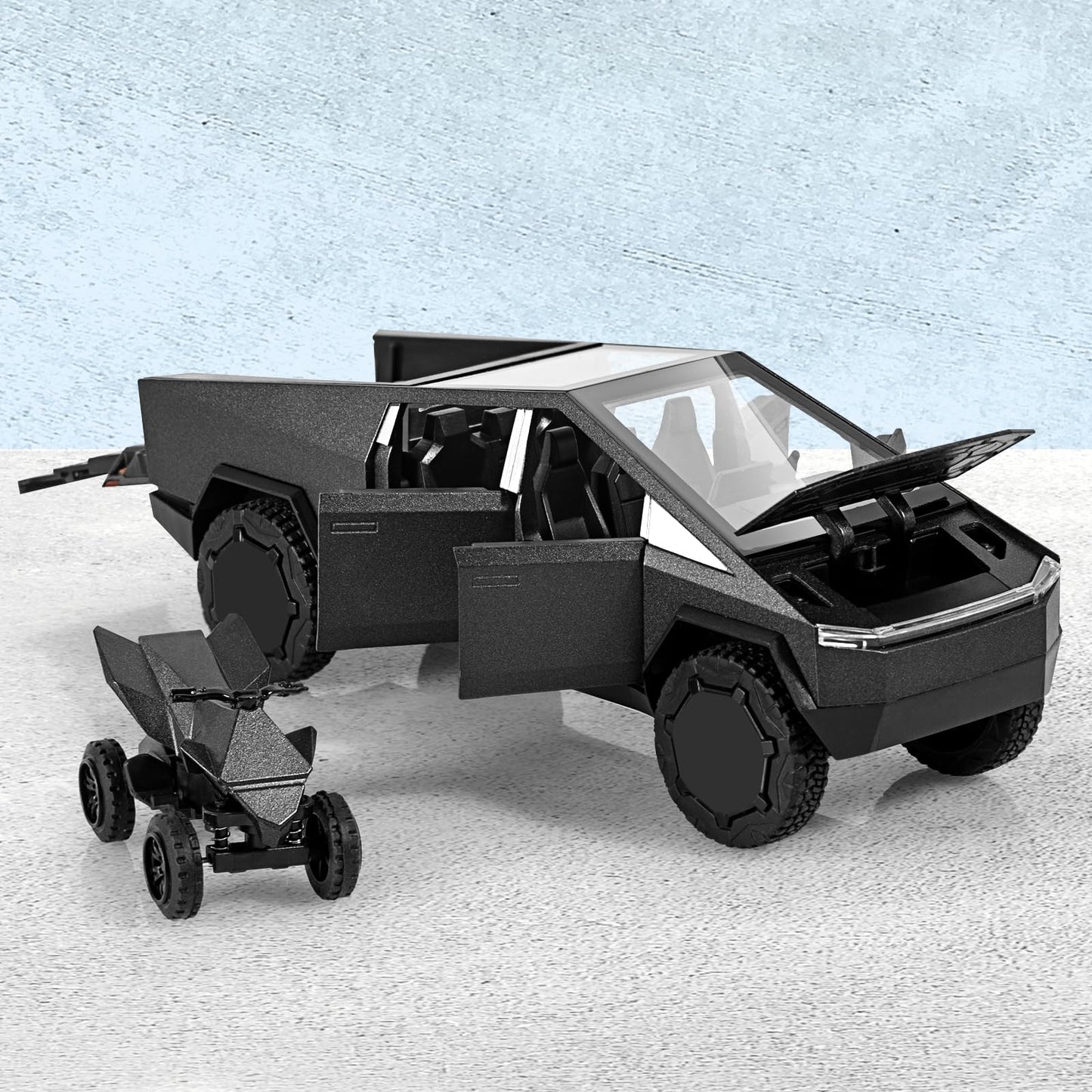 Diecast Pickup Truck Toy with Lights and Sounds