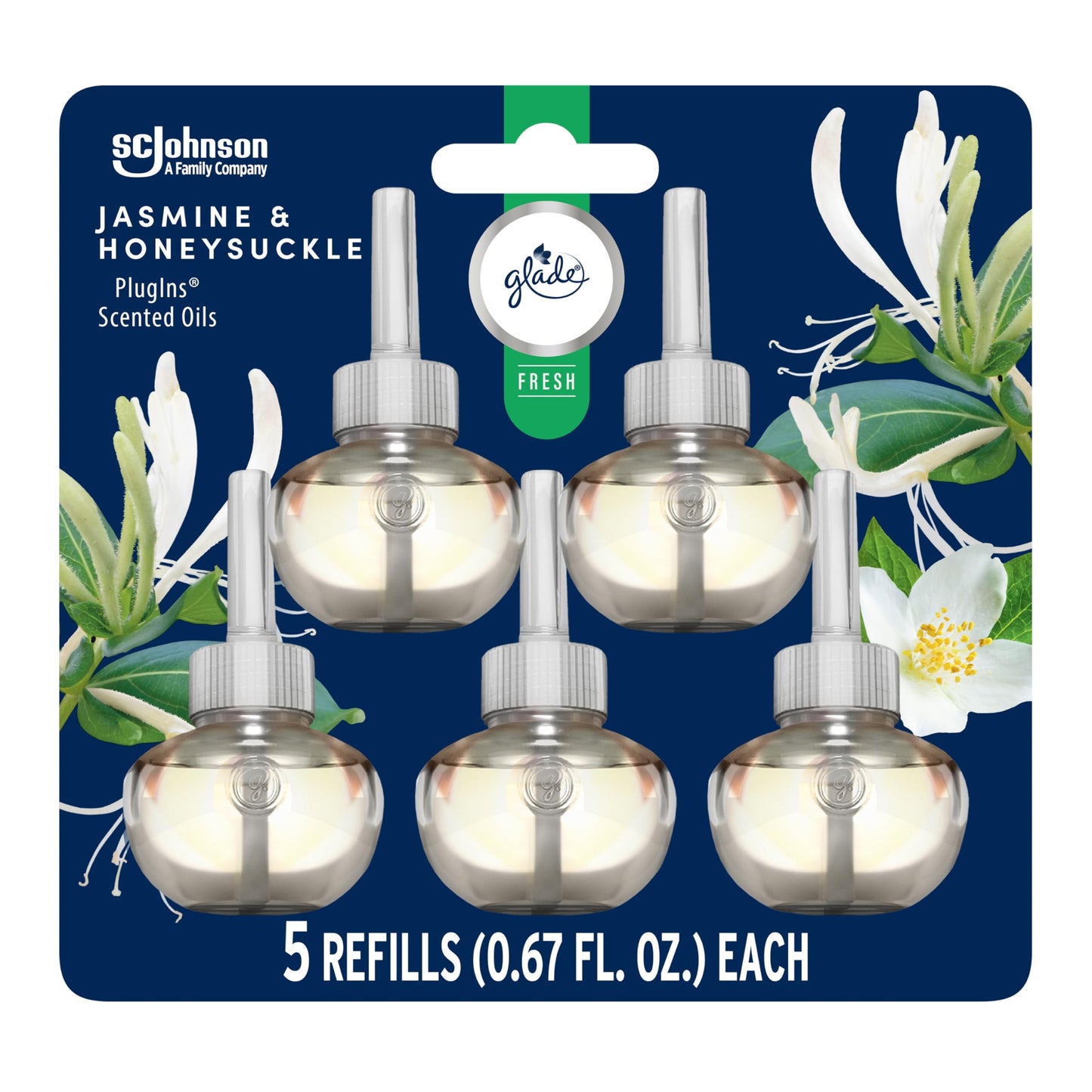 Glade Jasmine & Honeysuckle Air Freshener Refills