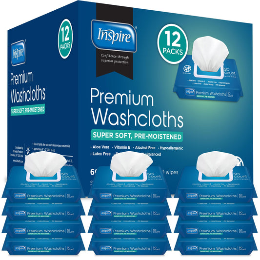Inspire Adult Wet Wipes for Incontinence Care