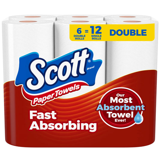 Scott Choose-A-Sheet Paper Towels, 6 Double Rolls