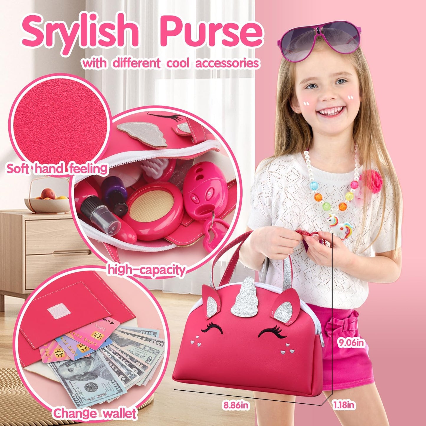 Unicorn Makeup Set for Little Girls Ages 3-7