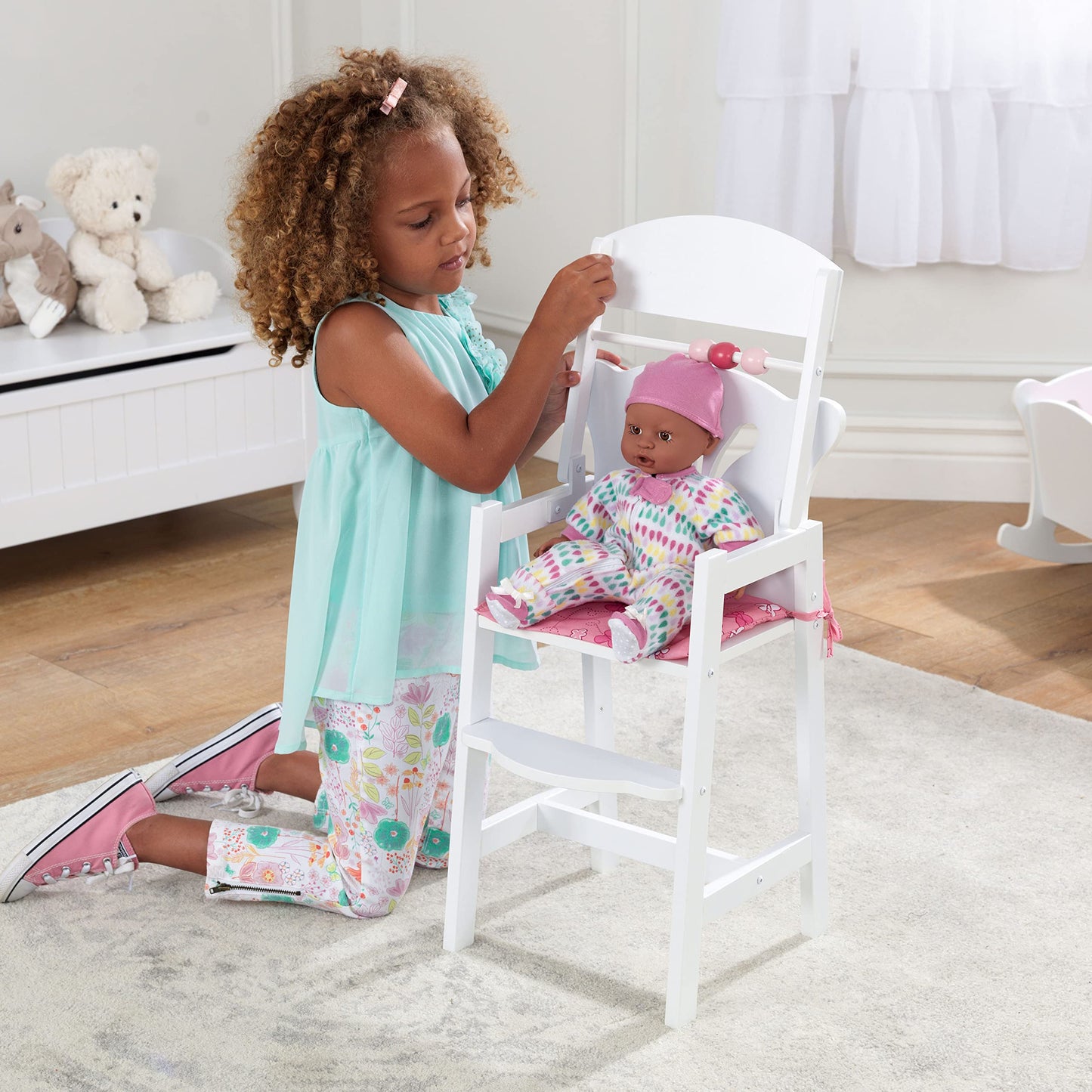KidKraft Wooden High Chair for 18-Inch Dolls