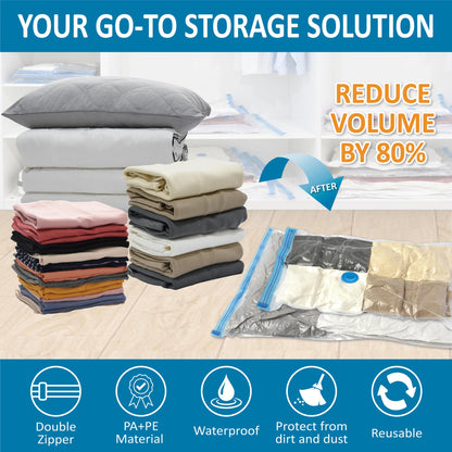 20 Pack Vacuum Storage Bags for Comforters and Clothes