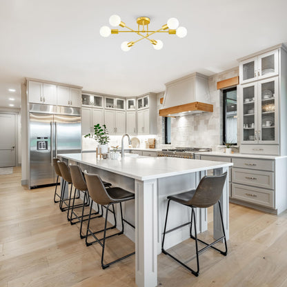 6-Light VONLUCE Flush Mount Ceiling Light Fixture