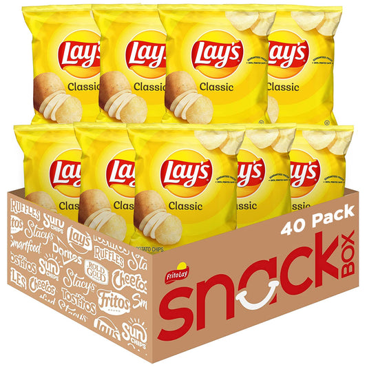 Lay's Classic Potato Chips, 1 Ounce Pack of 40