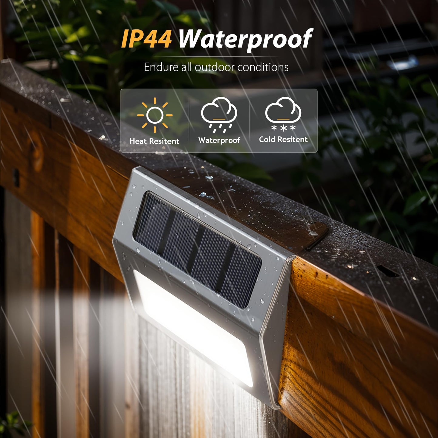 12 Pack Solar Fence Lights Outdoor Waterproof