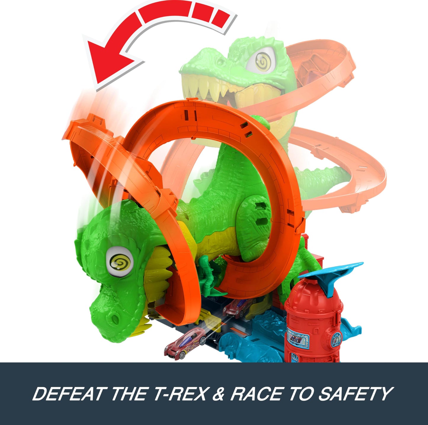 Hot Wheels T-Rex Blaze Battle Track Set