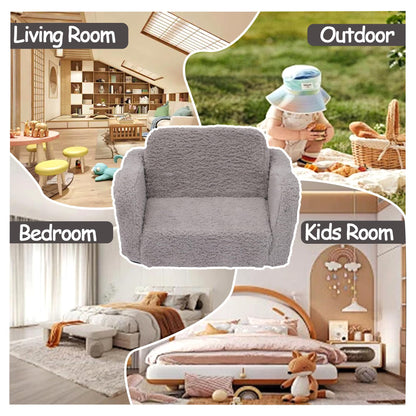 VINYUSE 2-in-1 Toddler Couch and Lounger
