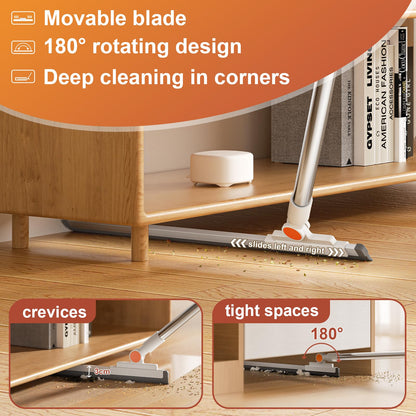 RONSUNG Floor Squeegee with Rotating Blade for Cleaning