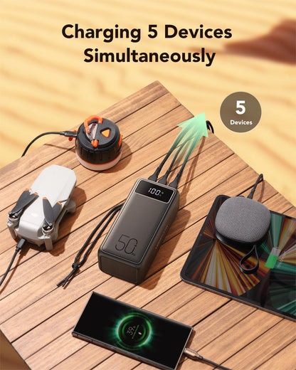 56000mAh Portable Charger with LED Flashlight