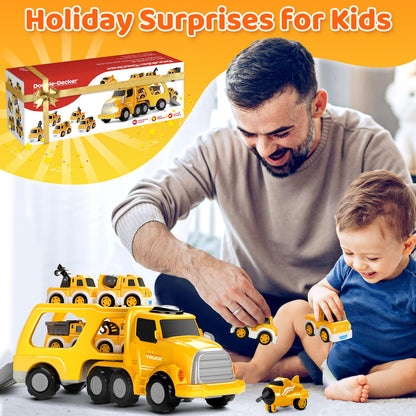 Fire Truck Toy Cars Set with Music & Lights