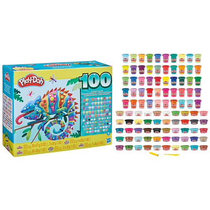 Play-Doh Wow 100 Bulk Modeling Compound Variety Pack, 100 Cans Including Sparkle, Super Shimmer, Metallic and Confetti, Back to School Gifts & Prizes, Preschool Toys, Ages 3+