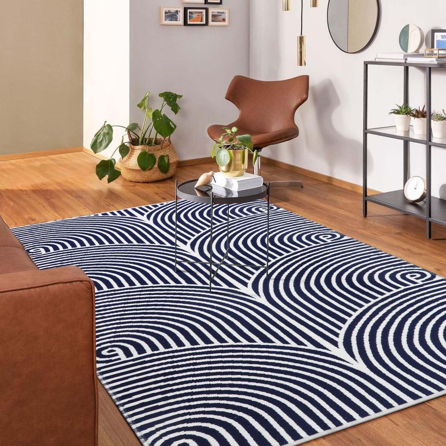 Tiffasea 5'x8' Area Rug, Cotton Woven Washable Rugs, Reversible Living Room Rugs, Indoor Outdoor Rug Farmhouse Floor Carpet for Nursery Room/Dining Room/Office/Patio Decor