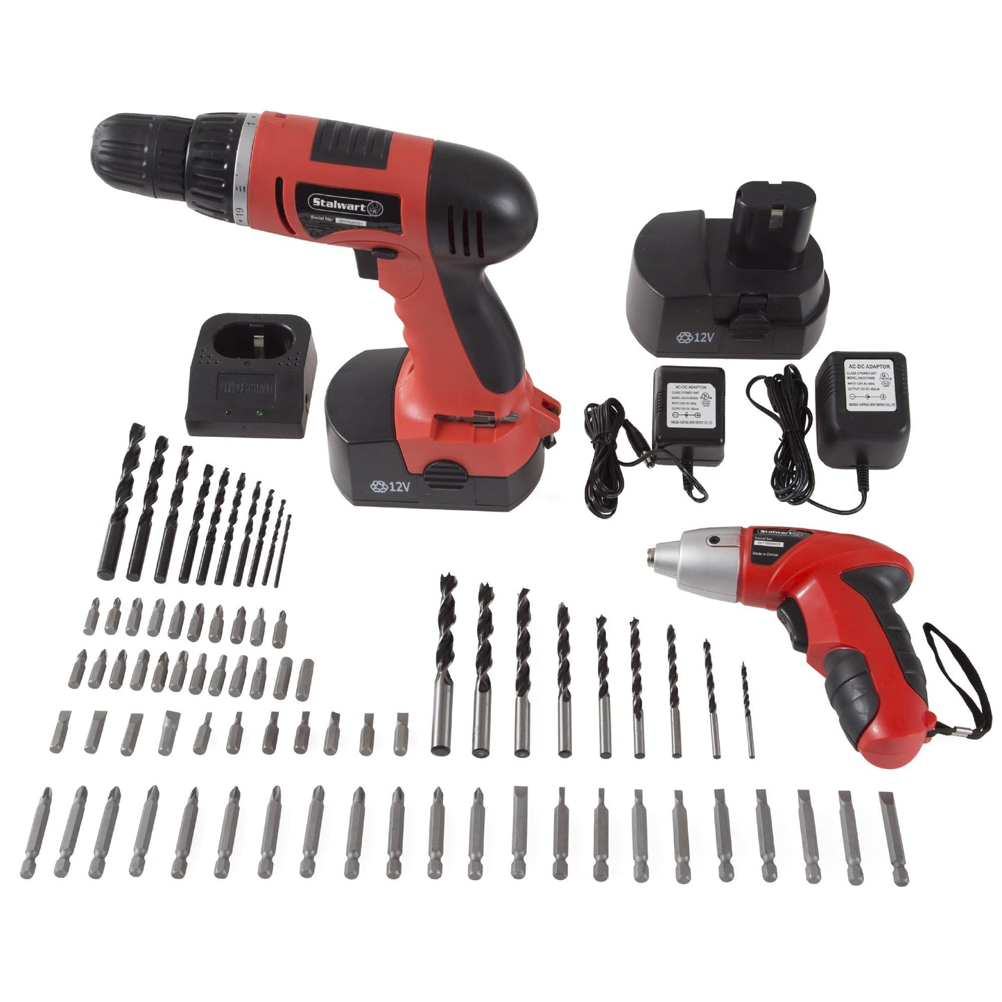 Stalwart 74-Piece Cordless Drill and Screwdriver Set