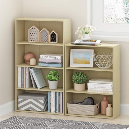 Furinno 3-Tier Open Shelf Bookcase in Maple