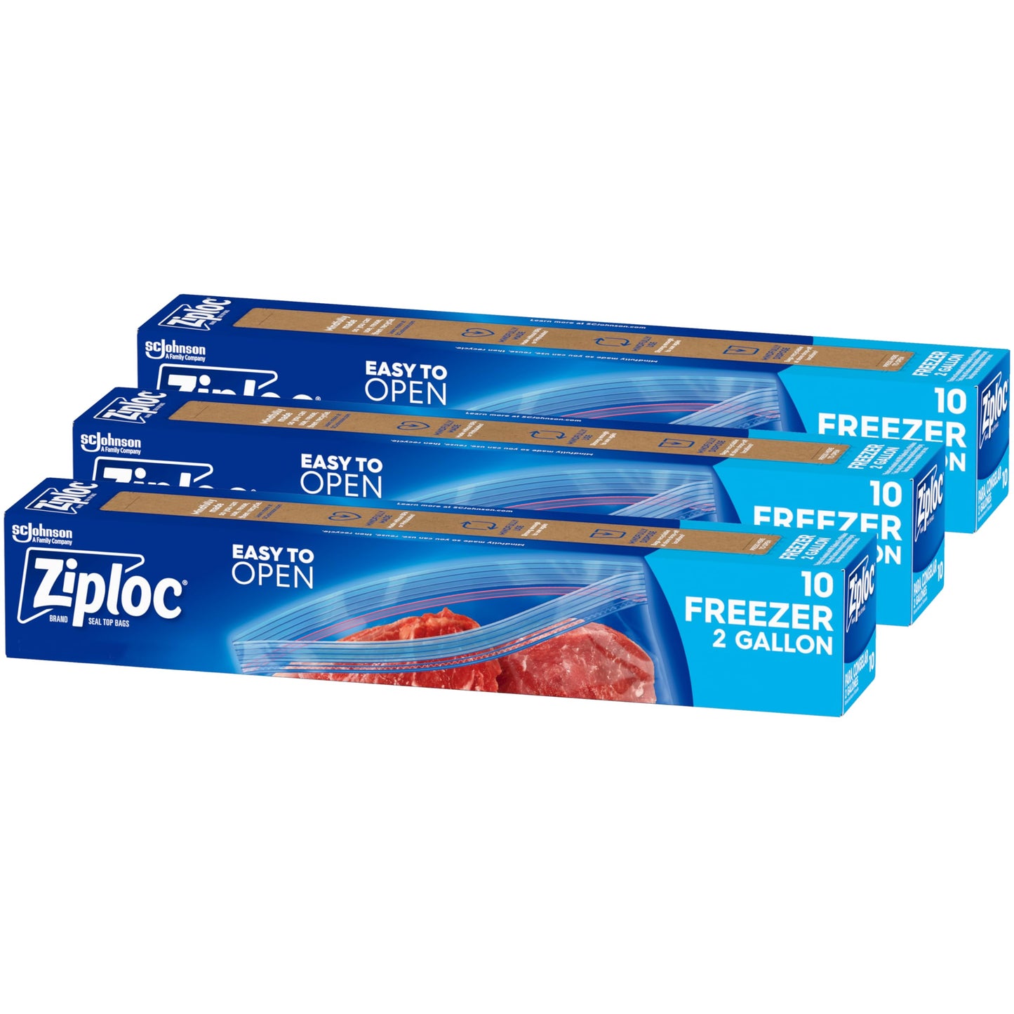 Ziploc 2-Gallon Freezer Bags with Grip Seal, 30 Count