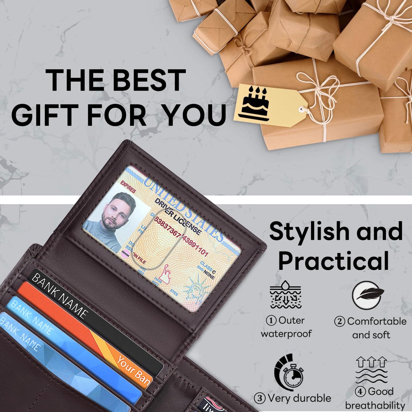 Slim RFID Bifold Wallet for Men - Travelambo