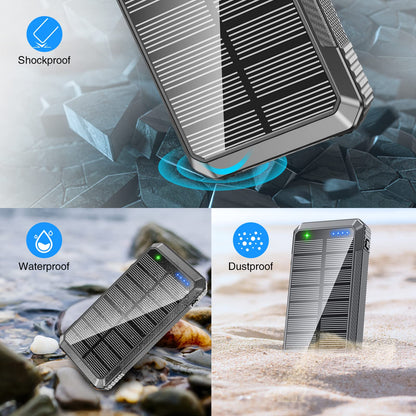 KIGOKER 33800mAh Solar Power Bank with Fast Charge