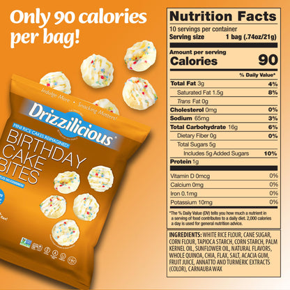 Drizzilicious Mini Rice Cakes - Vegan, Gluten Free