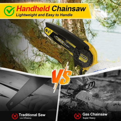 TOOLIFE Mini Chainsaw 6-Inch Electric Tree Cutter