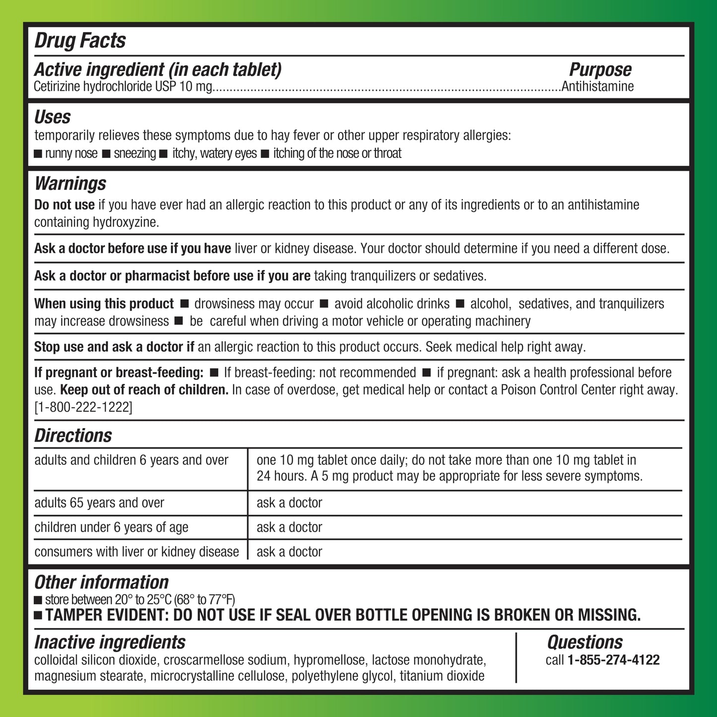 Amazon Basic Care All Day Allergy, Cetirizine Hydrochloride Tablets, 10 mg, Antihistamine, 90 Count (Packaging may vary)