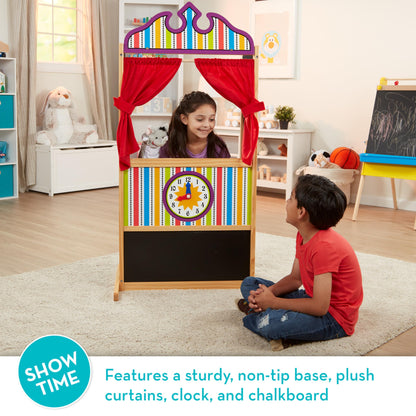 Melissa & Doug Wooden Puppet Theater for Kids