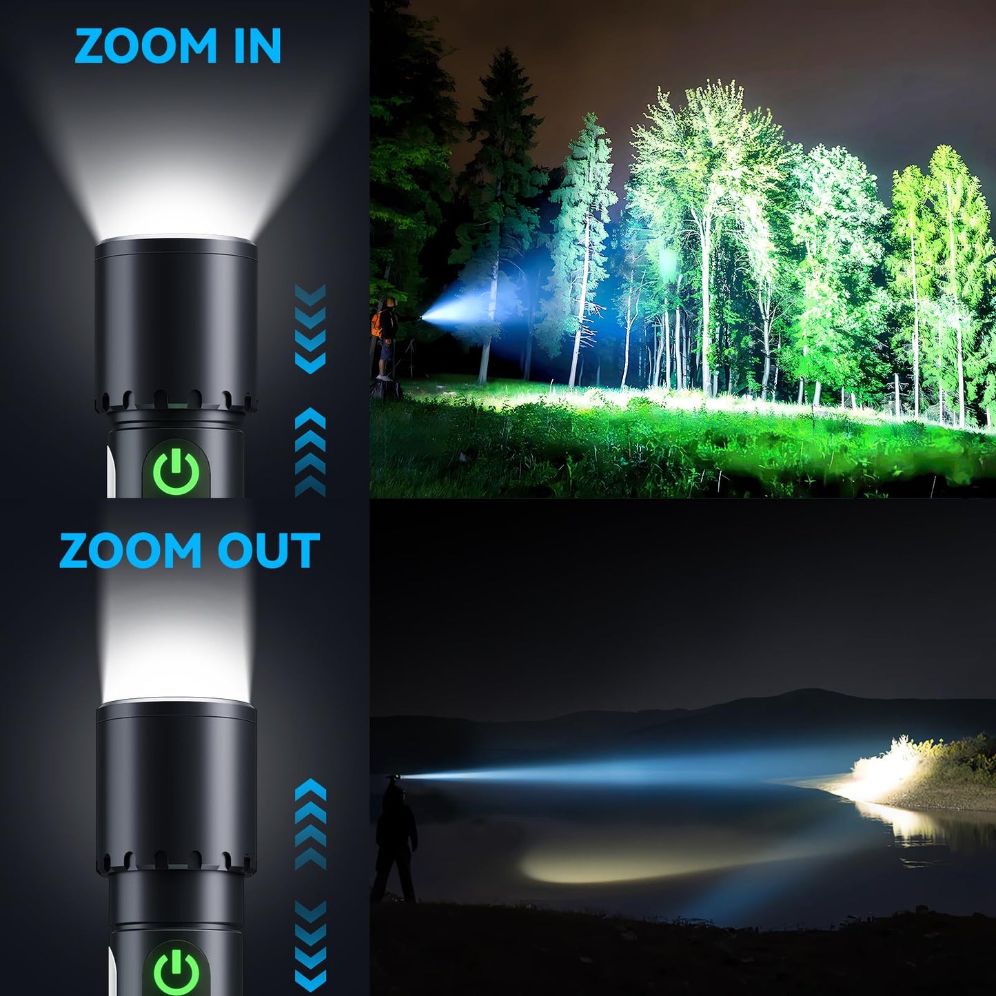 90000Lux ADDplus Rechargeable Magnetic Flashlight
