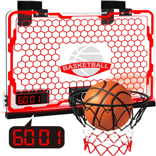 Indoor Basketball Hoop for Kids with LED Scoreboard
