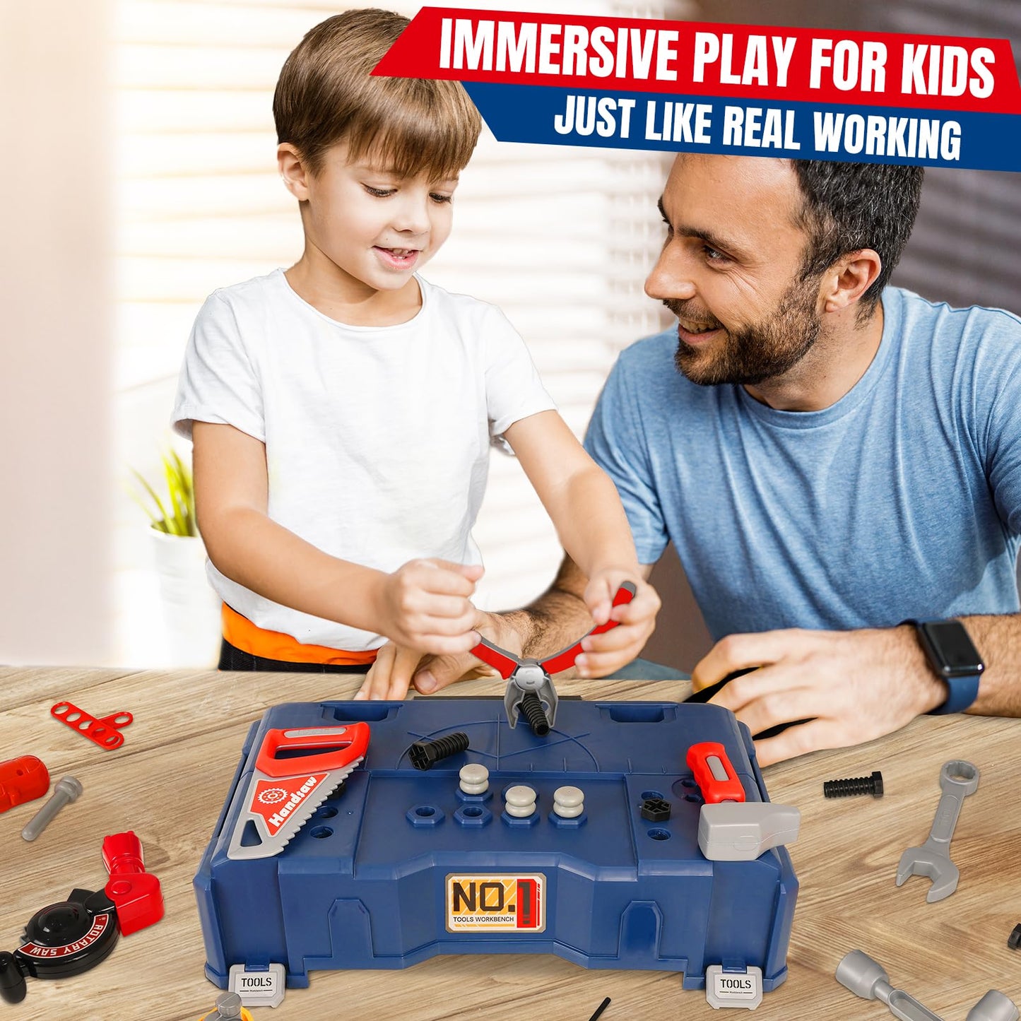 Kids Tool Bench with Electric Drill Set