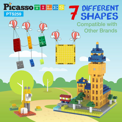 PicassoTiles 259pcs Magnetic Building Block Set