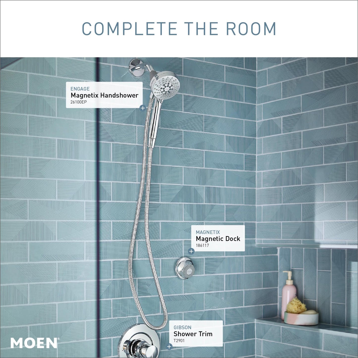 Moen Magnetic Docking 6-Function Showerhead, Chrome