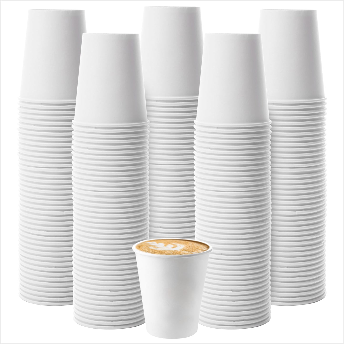 Prestee 500 Pack 8oz Disposable Paper Cups