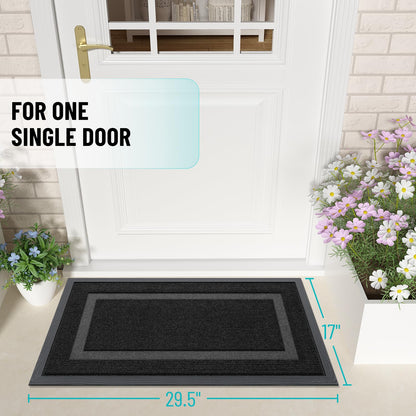 OLANLY Waterproof All-Weather Front Door Mat 29.5x17