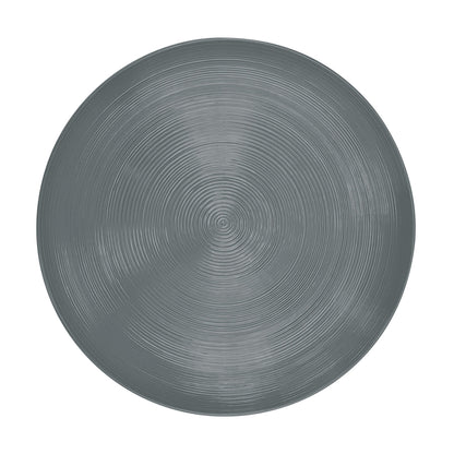 Zak Designs Melamine Dinnerware Set, 12-Piece, Service for 4, American Conventional (Grey)
