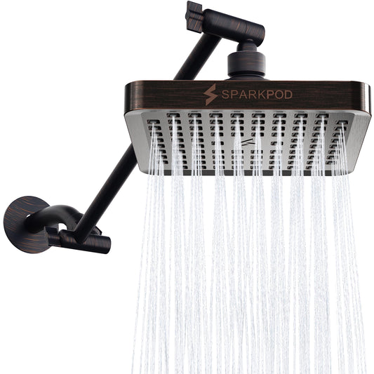 SparkPod Adjustable Square Rain Shower Head