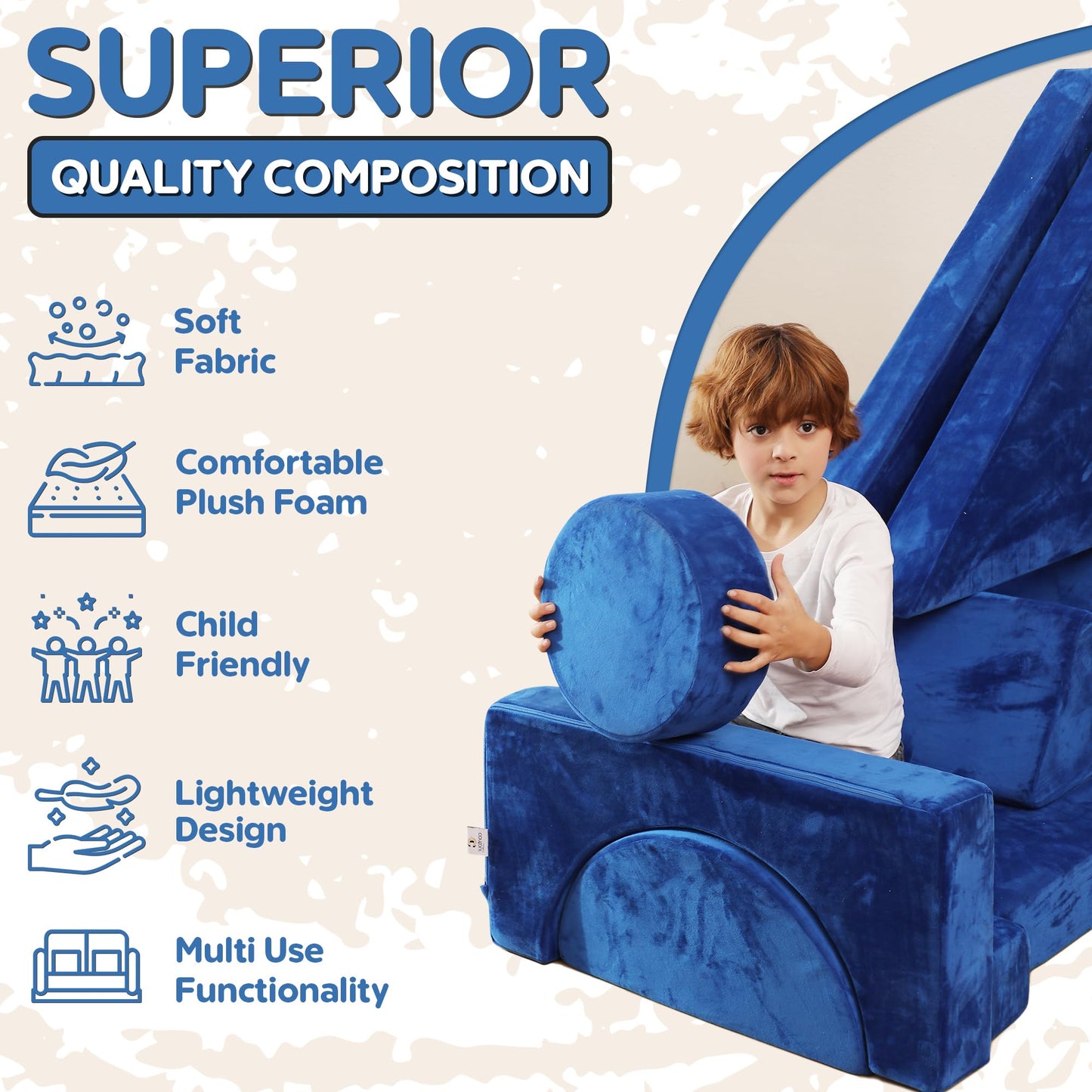 14 PC Kids Modular Play Couch Set