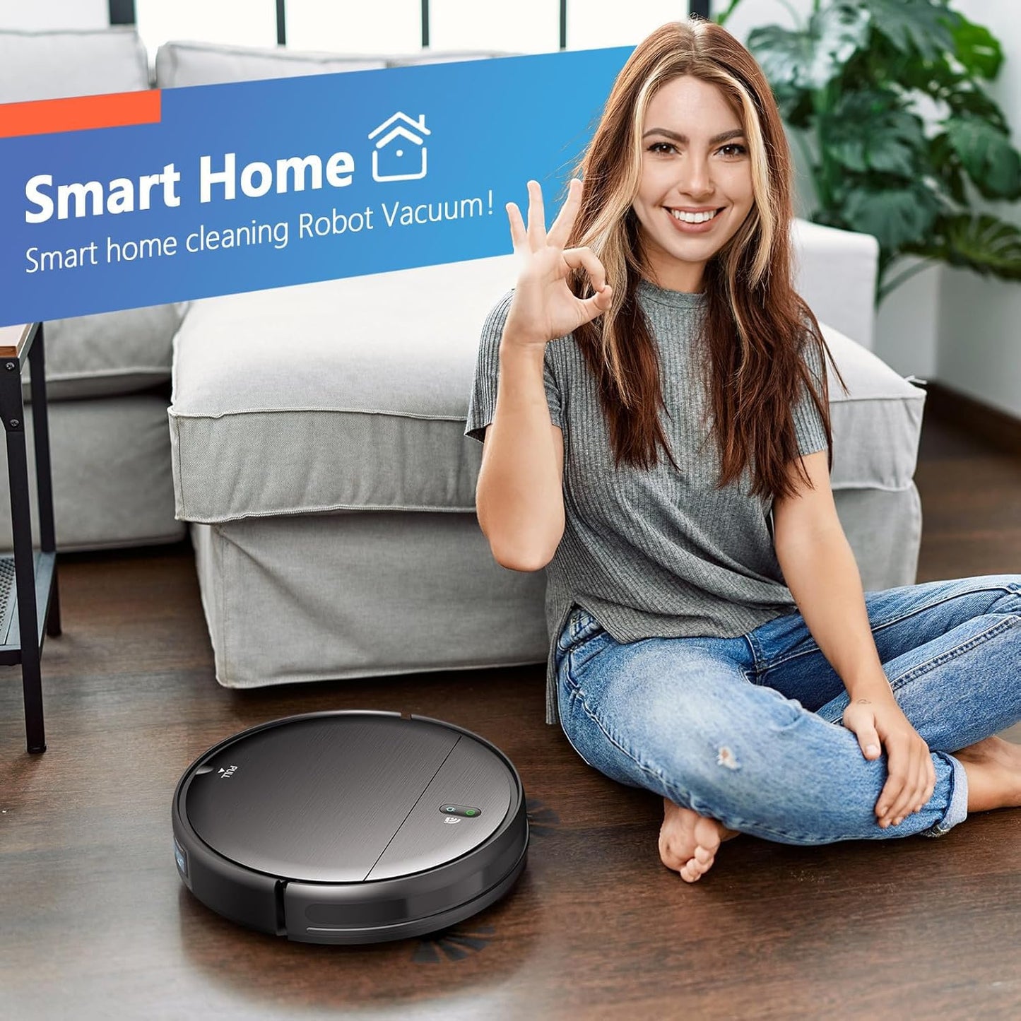 MAMNV Robot Vacuum Mop Combo with WiFi