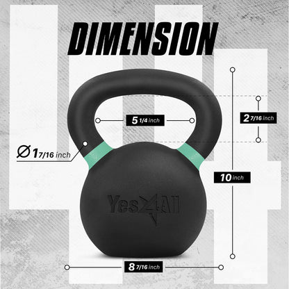 20 KG Yes4All Cast Iron Kettlebell with Handle