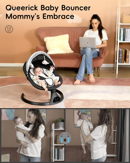 Portable Electric Baby Swing with Bluetooth & Music