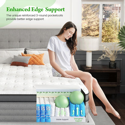 12 Inch Gel Memory Foam Hybrid Mattress
