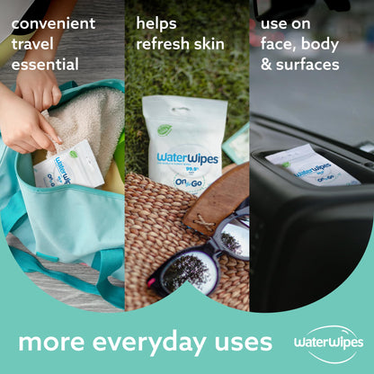 224 Count WaterWipes Travel Skin Refreshing Wipes