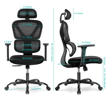 KERDOM Ergonomic Mesh Office Chair with Headrest