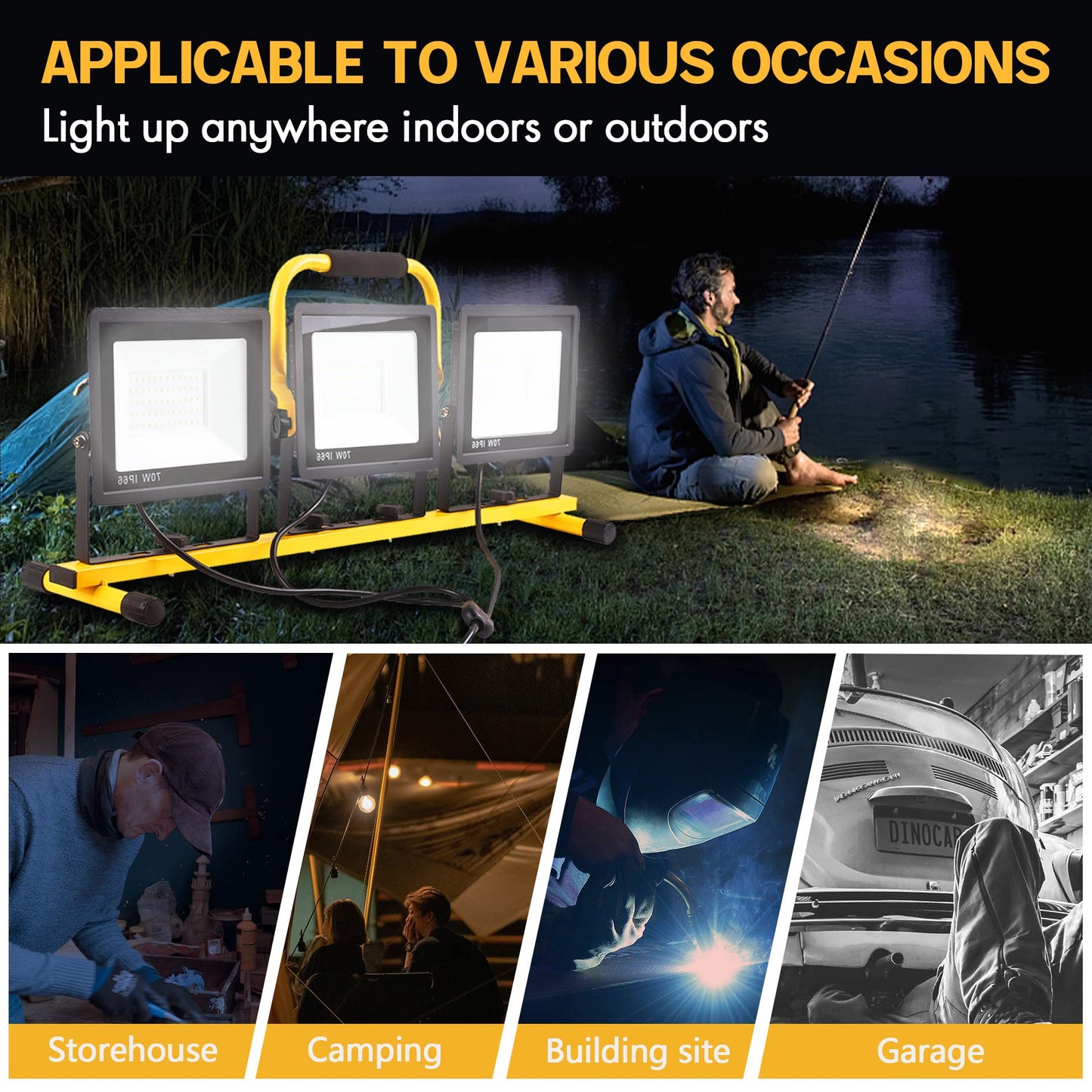 GUWELL 21000 Lumen LED Work Light with Stand