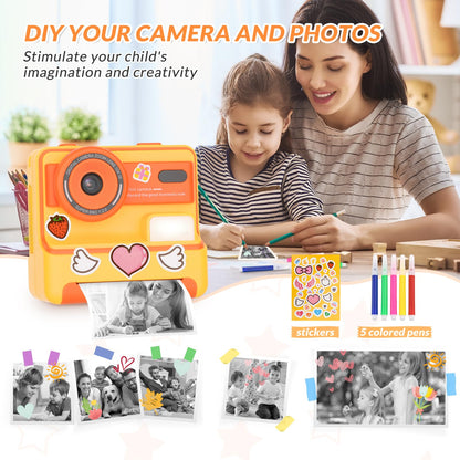 Mafiti Kids Camera Instant Print,1080P Instant Camera for Kids