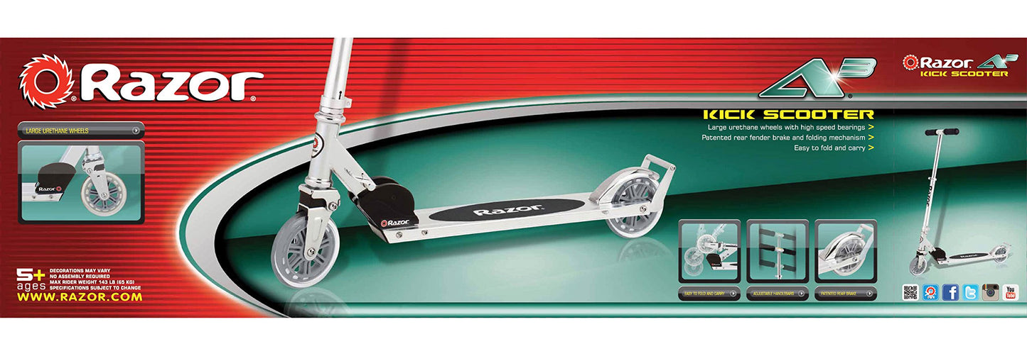 Razor A3 Kick Scooter for Kids with Suspension